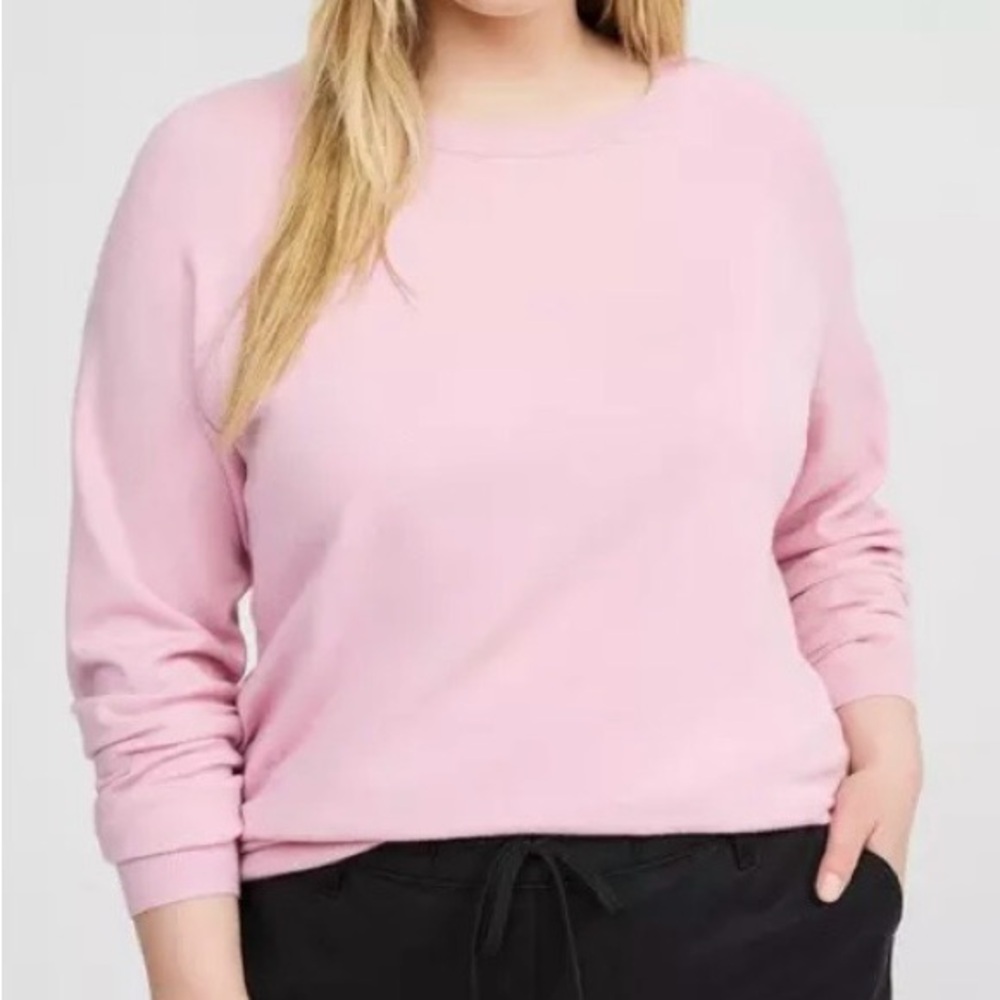 NWT Torrid Soft Pink Crew Neck Sweater - Picture 4 of 10